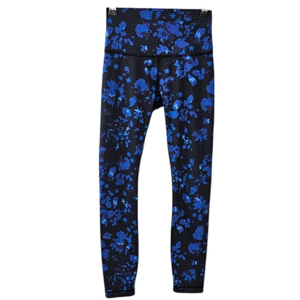 Lululemon Womens High Times Pant, Luxtreme, Blue Print, Athletic, Size 4